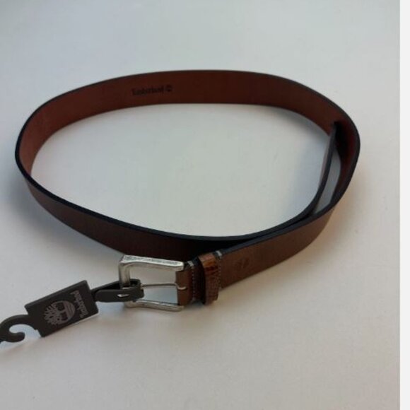 Timberland  Size 42 Men's Full Grain Leather Belt Made in Italy Brown New - Picture 1 of 10